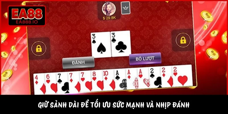 Giữ sảnh dài để tối ưu sức mạnh và nhịp đánh 